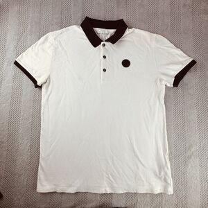 Versace Collection - Size Large - White & Black Medusa Logo Polo Shirt